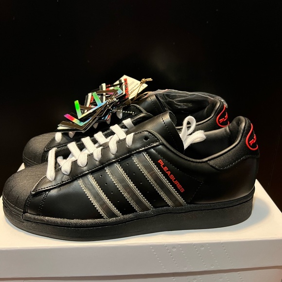 adidas Originals Shoes - NWT Adidas Originals Superstar x Pleasures Core Black Shoes ⭐️